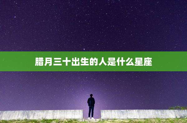 腊月三十出生的人是什么星座