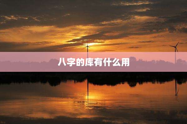 八字的库有什么用