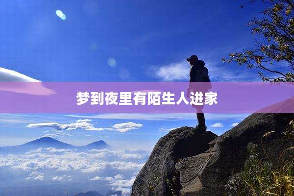 梦到夜里有陌生人进家