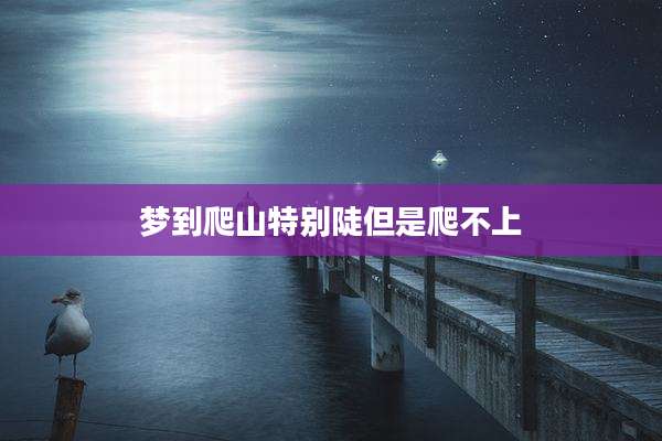 梦到爬山特别陡但是爬不上