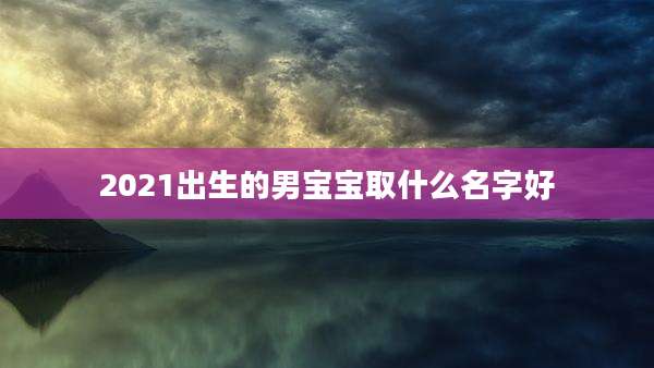 2021出生的男宝宝取什么名字好