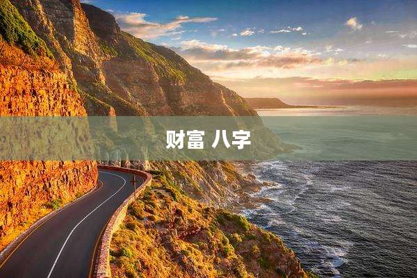 财富 八字