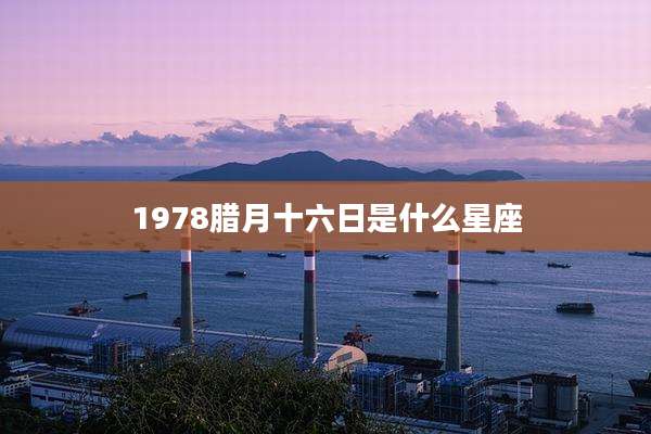 1978腊月十六日是什么星座