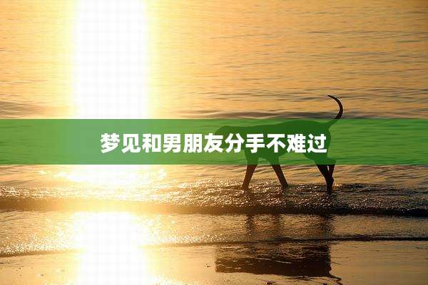 梦见和男朋友分手不难过
