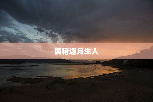 属猪逐月生人