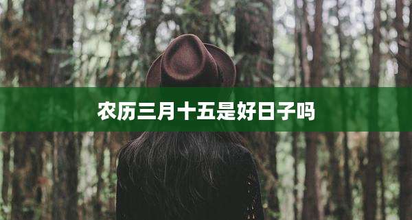农历三月十五是好日子吗