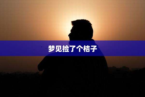 梦见捡了个桔子