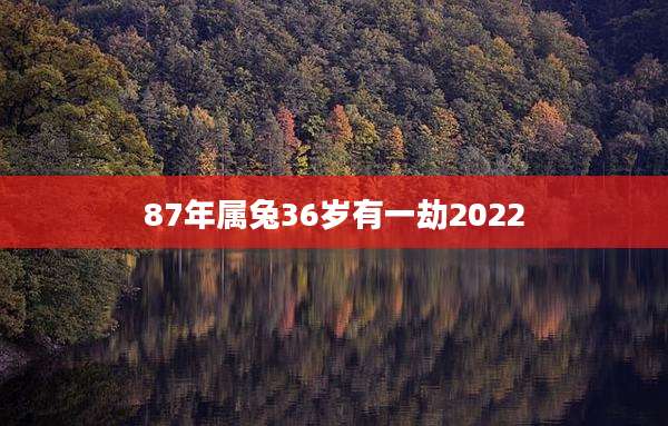 87年属兔36岁有一劫2022