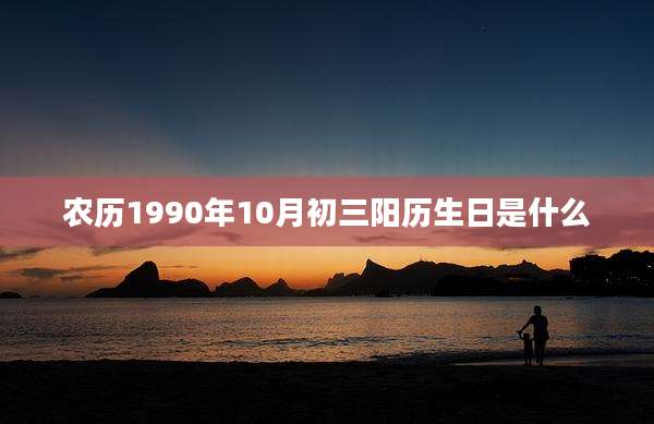 农历1990年10月初三阳历生日是什么