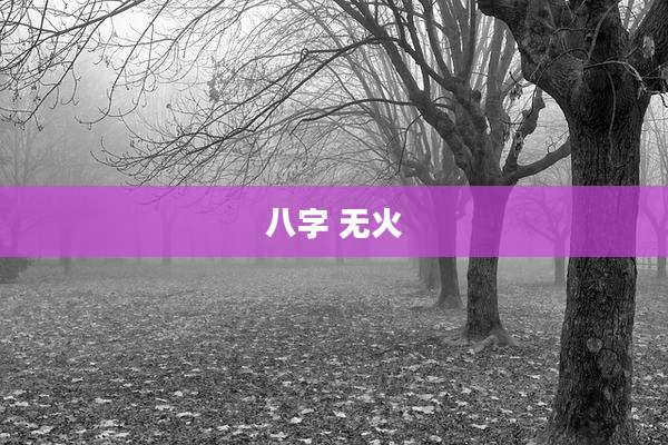 八字 无火