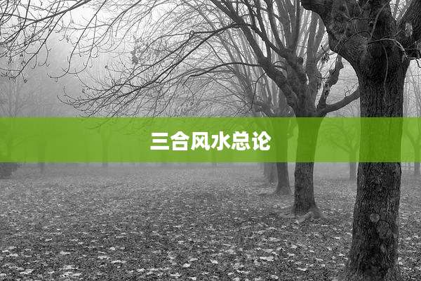 三合风水总论