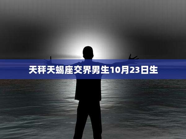 天秤天蝎座交界男生10月23日生