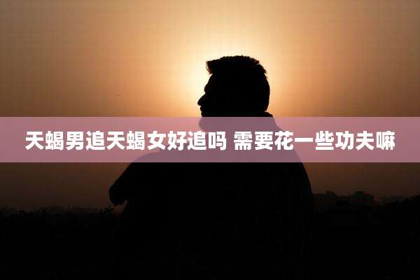 天蝎男追天蝎女好追吗 需要花一些功夫嘛