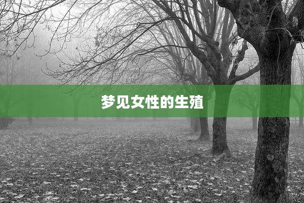 梦见女性的生殖