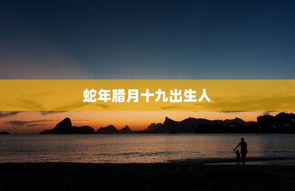 蛇年腊月十九出生人