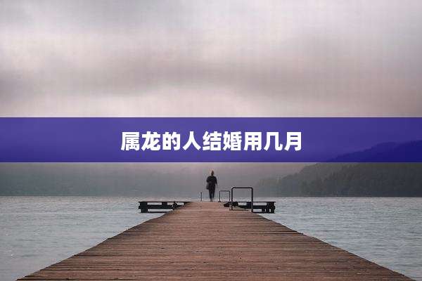 属龙的人结婚用几月