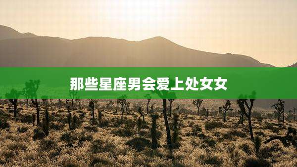 那些星座男会爱上处女女