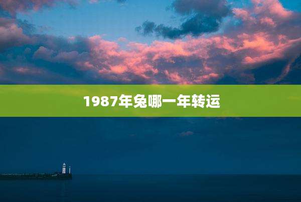 1987年兔哪一年转运