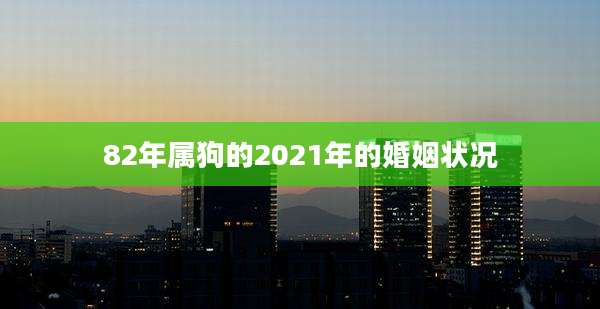 82年属狗的2021年的婚姻状况