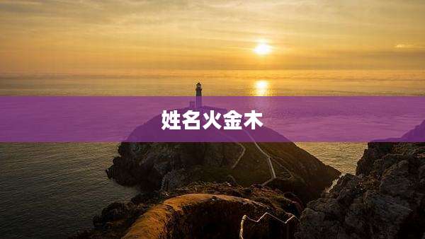 姓名火金木