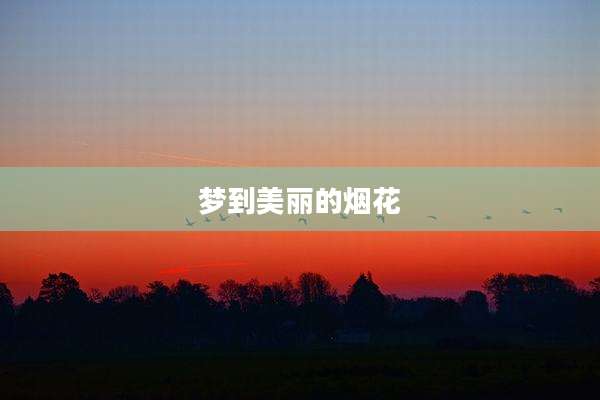 梦到美丽的烟花