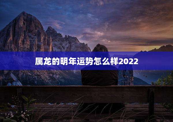 属龙的明年运势怎么样2022