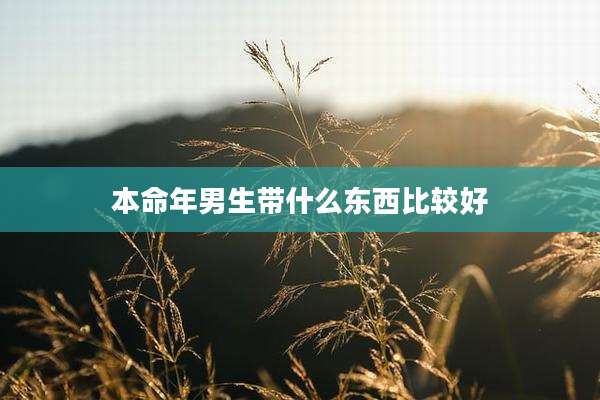 本命年男生带什么东西比较好