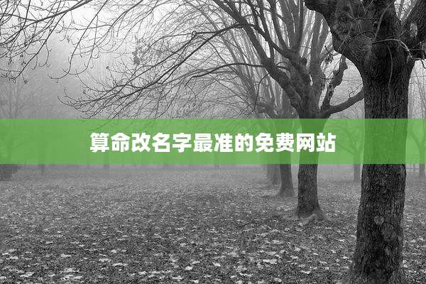 算命改名字最准的免费网站
