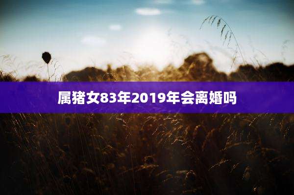 属猪女83年2019年会离婚吗