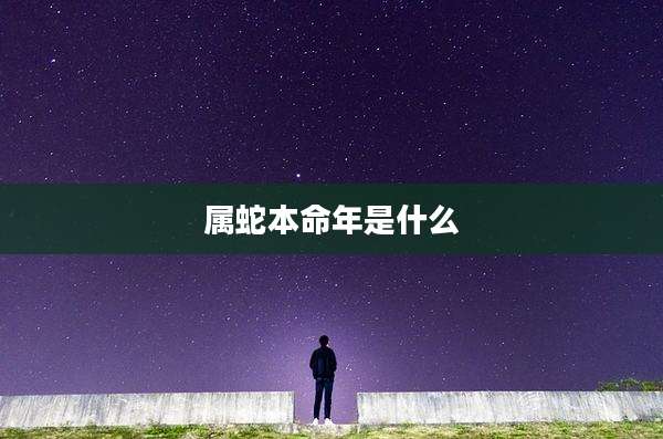 属蛇本命年是什么