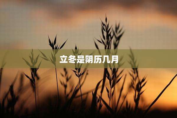 立冬是阴历几月