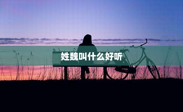 姓魏叫什么好听