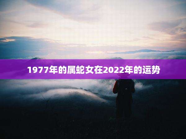 1977年的属蛇女在2022年的运势