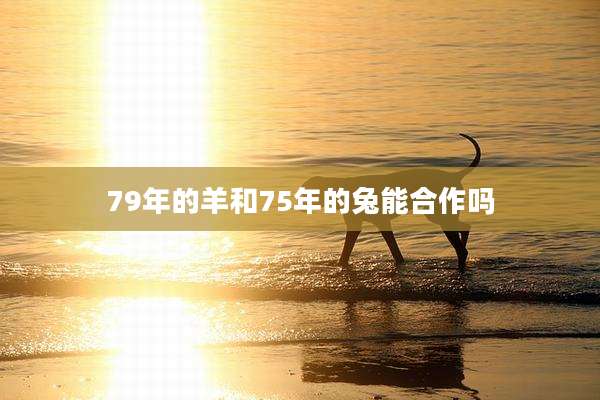 79年的羊和75年的兔能合作吗