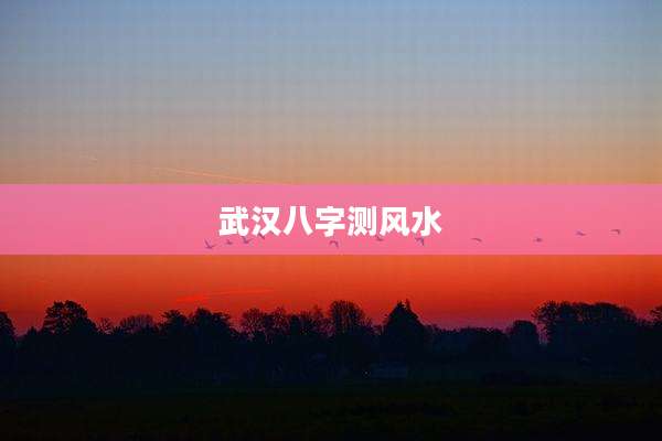 武汉八字测风水
