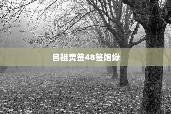 吕祖灵签48签姻缘