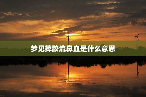 梦见摔跤流鼻血是什么意思