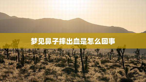 梦见鼻子摔出血是怎么回事