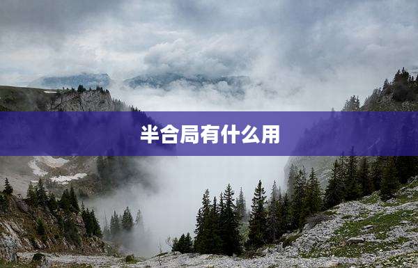 半合局有什么用