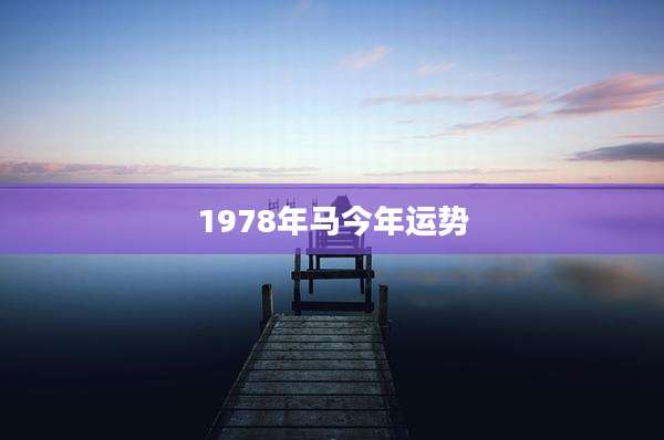 1978年马今年运势