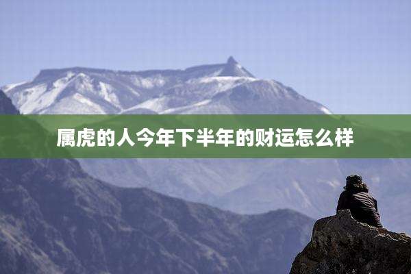 属虎的人今年下半年的财运怎么样