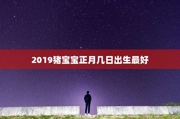 2019猪宝宝正月几日出生最好