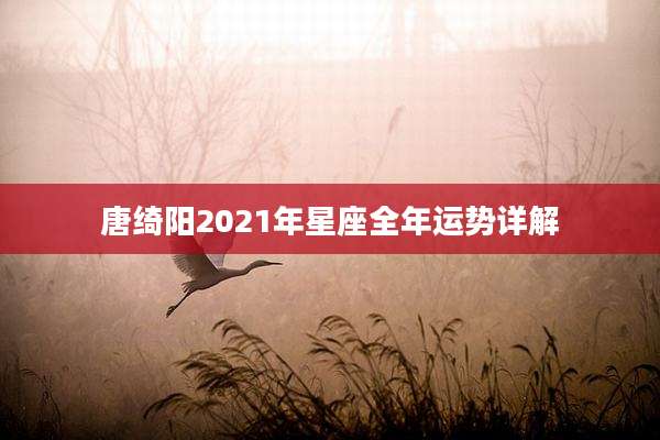 唐绮阳2021年星座全年运势详解