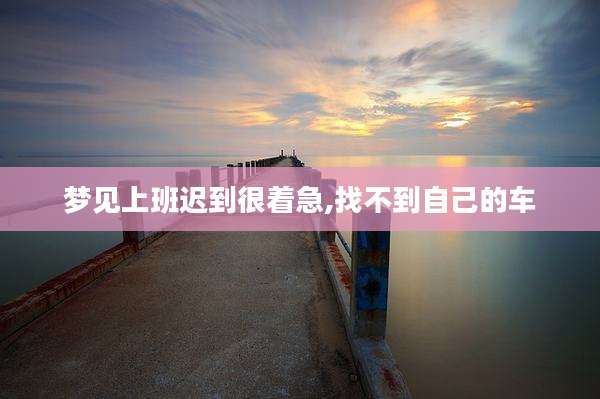 梦见上班迟到很着急,找不到自己的车