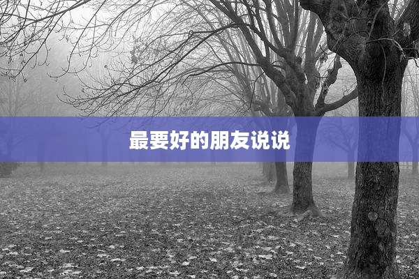 最要好的朋友说说