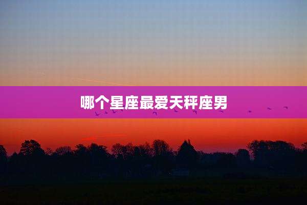哪个星座最爱天秤座男
