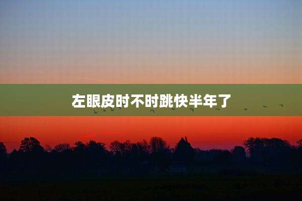 左眼皮时不时跳快半年了
