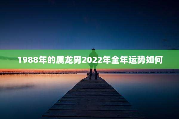 1988年的属龙男2022年全年运势如何