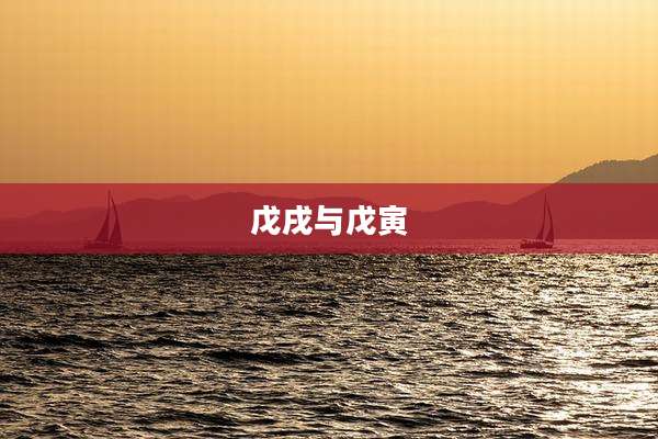 戊戌与戊寅