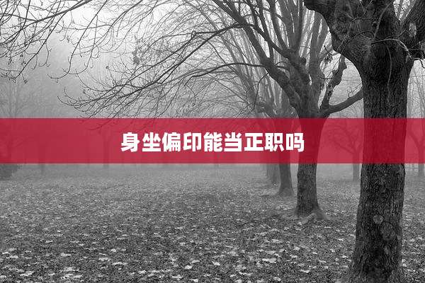 身坐偏印能当正职吗